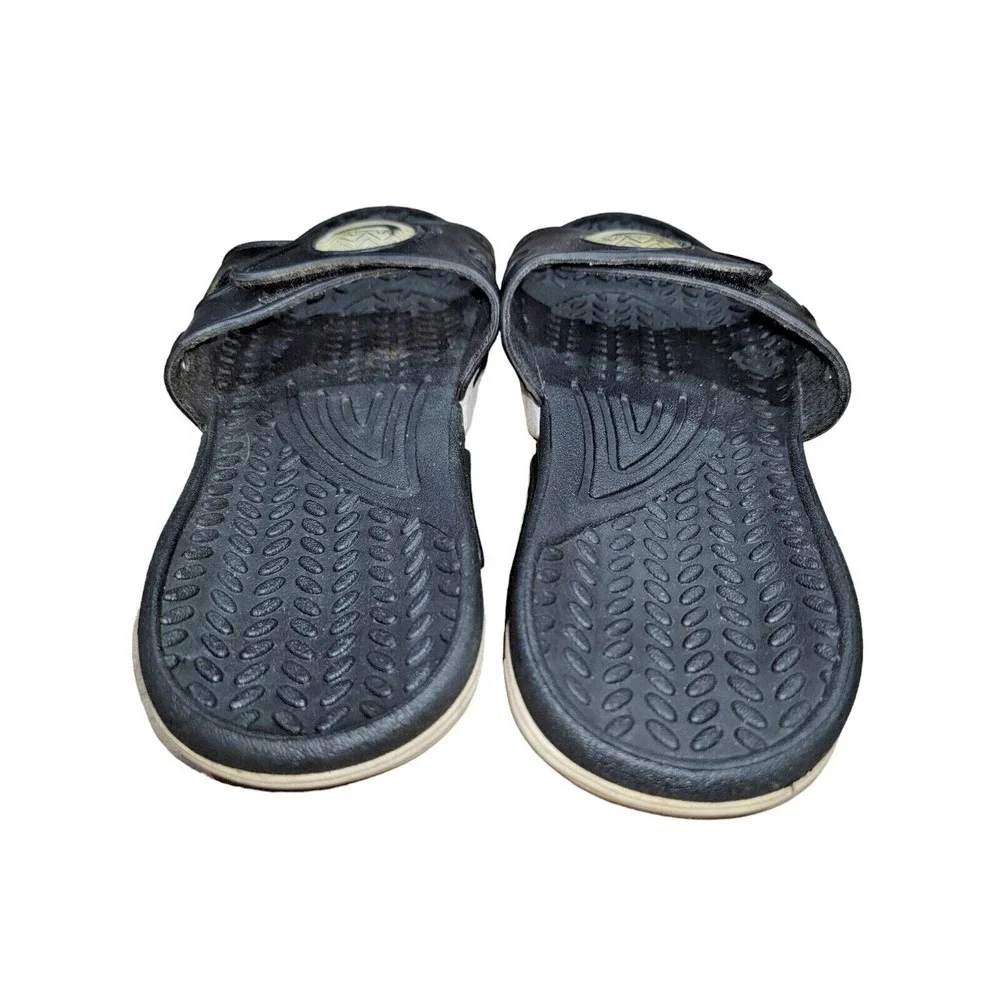 Vintage Y2K Nike Slides Men's Black White Rubber Sandals Size 12 - 810006 001